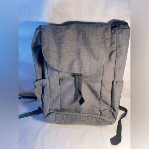 Made by Design gray back pack with black straps Great for laptop lots of pockets